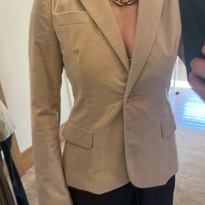 velvet, camel blazer, jcrew size 0